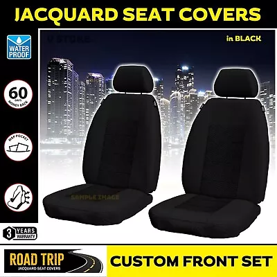 ROADTRIP Front Jacquard Seat Covers For Nissan Navara D40 ST Dual Cab 11/2011-15 • $169