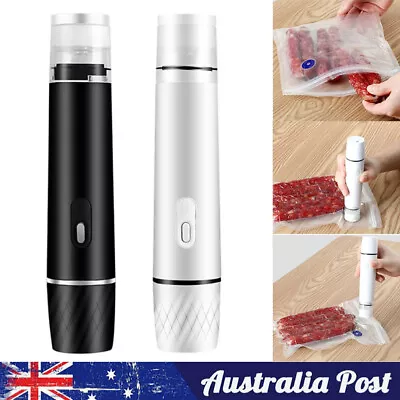 Electric Air Pump Mini Vacuum Sealer Machine Rechargeable Food Fruit Meat Fresh • $22.60