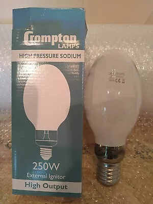 Crompton 250w Son Lamp Elliptical Bulb Ext Ignitor SONHO250 High Pressure Sodium • £5