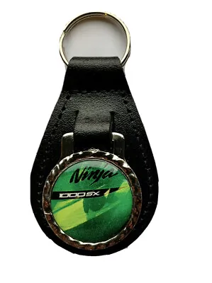 Black  Leather Keyring/ Fob Kawasaki Ninja 1000 Sx Motorbikes • £6.40