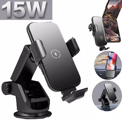 Wireless Car Charger Fast Charging Mount Holder Stand For IPhone 15 14 13 12 Pro • $16.69