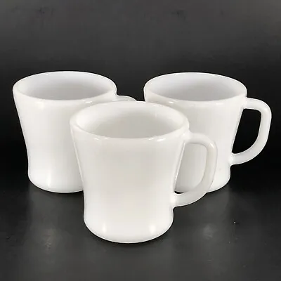 3ct VTG F Shield Logo FEDERAL D Handle White Coffee Mug Tea Cup  Heat Proof • $39.95