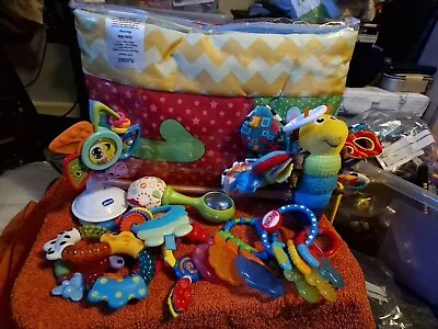 Baby Toys 3 Months Plus Toy Bundle  & New Playmat ( Lamaze Nuby Chicco)  • £24.99