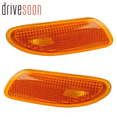 2Pcs Amber Lens Front Side Marker Lamps Housings For 01-07 Mercedes W203 C-Class • $13.99