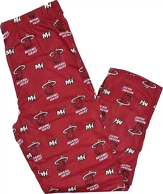 NBA Adult Red Polyester Elastic Waist Comfort Fit Miami Heat Lounge Pants Sz XL • $27.97