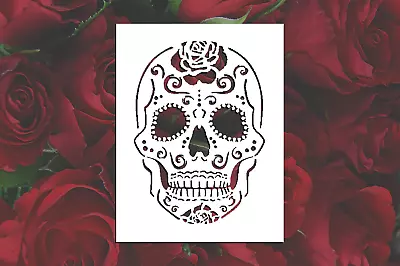 Sugar Skull Reusable Stencil (Many Sizes) • $11.57