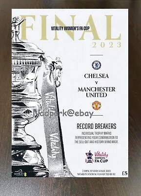 Chelsea V Manchester United Man Utd Women's FA Cup Final Programme 14th May 2023 • £4.99