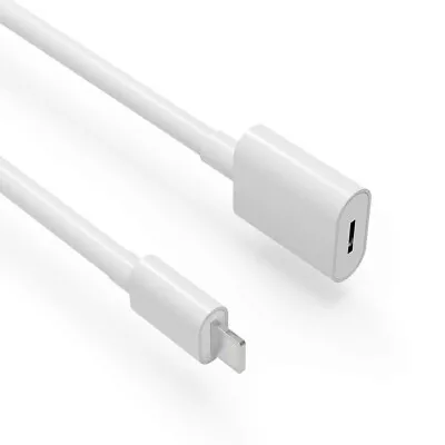 8 Pin PVC Male To Female Extension Data Cable Extender Cord For Apple IPhone • £4.20