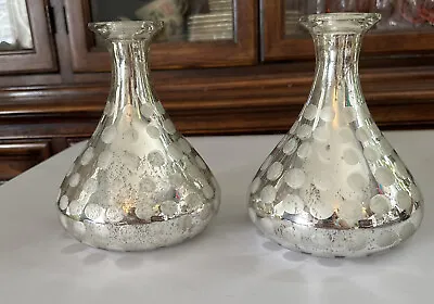 Pair Anthropologie Mercury Glass Vases • $33