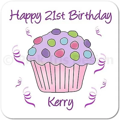 £3.99 • Buy Personalised Cupcake 40th | 50th | 60th | 65th | 70th Birthday Gift Coaster 