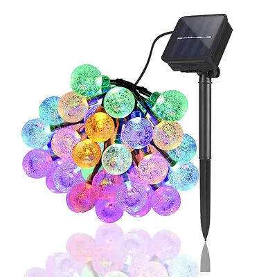 100LEDS Solar Led String Lights Retro Bulb Garden Fairy Ball Hangin Outdoor Lamp • £11.59