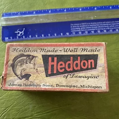 Vintage HEDDON Flaptail Flocked Mouse FISHING LURE IN BOX  Papers  Awesome Look • $50