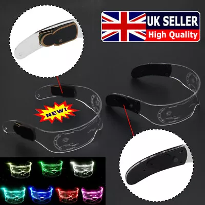 £7.84 • Buy LED Luminous Glasses Futuristic Electronic Visor Glasses Light Up Glasses Prop Z