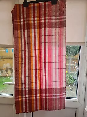 Vintage Kingsley 40  X 41  Seersucker Pink Check Tablecloth • £12