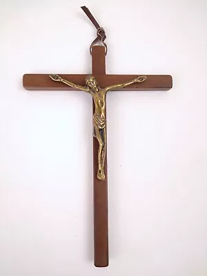 Vintage Bronze And Wood Wall Crucifix Midcentury Abbaye De La Trappe France • $19.99