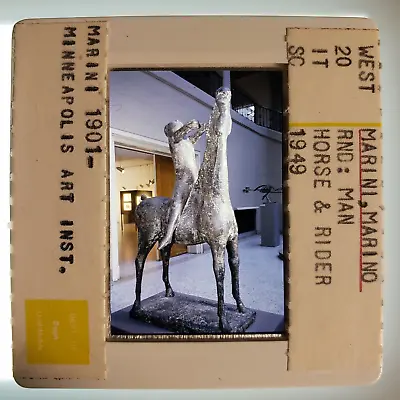 Marino Marini  Horse And Rider  1949 Art 35mm Glass Slide V3 • $20