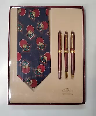 Capella Special Edition Pencil Ballpoint Pen Rolling Ball Silk Tie Gift Set • $6.29