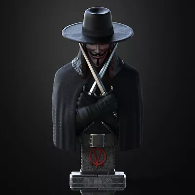$26.63 • Buy V For Vendetta Bust- Resin- Fotis Mint-8K Ultra High Detail