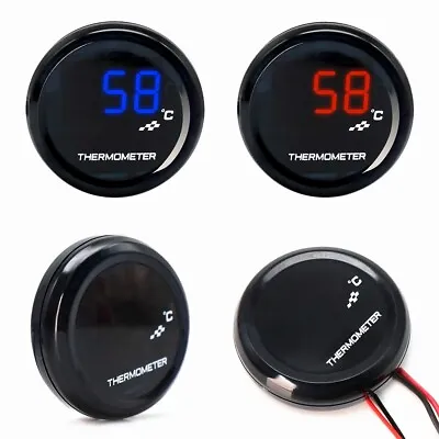 22mm Red/Blue Water Temp Gauge Digital LED Temperature Motorcycle Auto Meter • $16