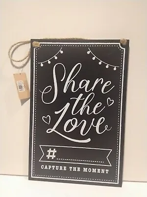 £7.50 • Buy SHARE THE LOVE # Capture The Moment Wedding Reception Sign & Chalk White Print