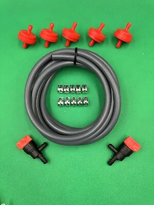 7 Feet 1/4 Inch ID Fuel Line Hose Kit With 10Clamps For Briggs Kawasaki Kohler • $15.95