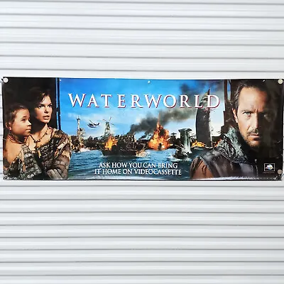 Water World Original Movie Banner Poster Vintage Video Rental 72” X 26” Costner • $29.99