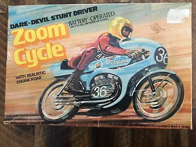 Vintage 1970's Radio Shack Dare-Devil Zoom Cycle Tested Working Motorcycle W Box • $35