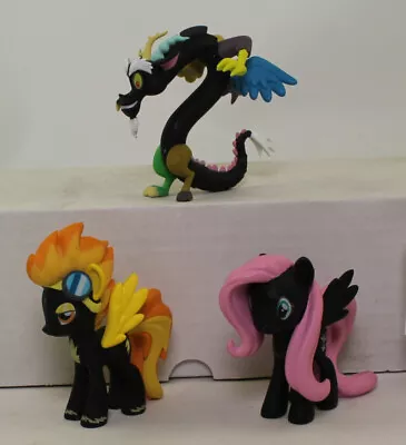 Lot Of 3 Loose My Little Pony Funko Minis (Discord Spitfire And Fluttershy) *NM* • $25.89