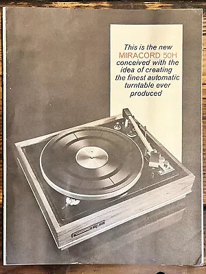 Elac Miracord Model 50H Record Player / Turntable 4pg Brochure  *Original* • $24.97