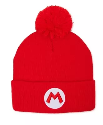 Nintendo Super Mario Brothers Video Game Knit Winter Hat Beanie Red • $16.99