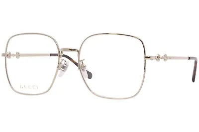 Gucci GG0883OA 003 Eyeglasses Women's Gold Full Rim Square Optical Frame 55mm • $100.27