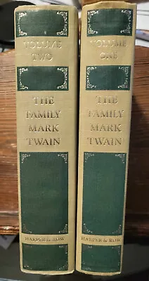 THE FAMILY MARK TWAIN Hardcover 2 Volume Set Harper & Row ©1972 VG+ • $19.95