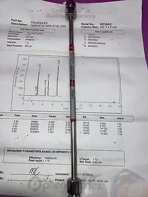 HPLC Column Phenomenex HyperSil ODS C18 5u 120A 250 X 4.6 Mm 00G-0152-E0 • $199