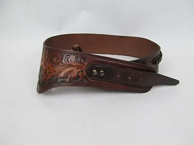 Vintage Leather Ammunition Ammo Bandolier Western Holster Belt • $39.99