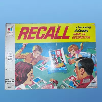 Vintage 1968 Milton Bradlley Recall Board Game Complete • $16