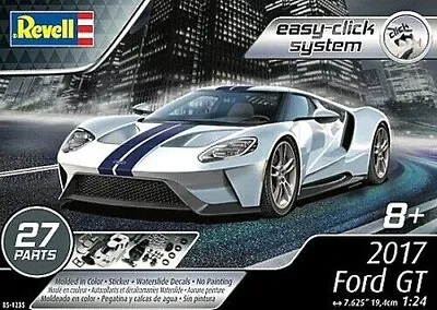 Revell 2017 Ford GT  1:24 SCALE Snap Tite Plastic Model Car Kit #1235~NEW In BOX • $19.99