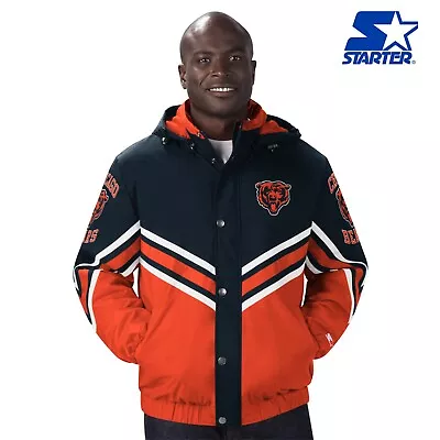 Chicago Bears NFL Starter Blue/ Orange Maximum Hooded Jacket • $119.99