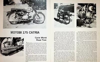 1962 Motobi 175 Catria - 4-Page Vintage Motorcycle Road Test Article • $11.87