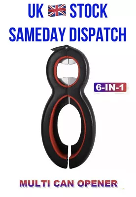 £4.69 • Buy 6 In 1 Multi Jars Opener Cans Bottles Arthritis Kitchen Aid Secure Grip Assist ✅