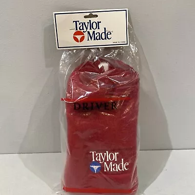 Vintage TaylorMade Red Driver #1 Golf Club Headcover Fuzzy Plush Eurocrafts NOS • $29.24