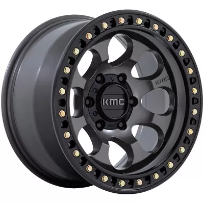 KMC KM550 Riot SBL 17x8.5 5x5  +10mm Gumetal Wheel Rim 17  Inch • $347