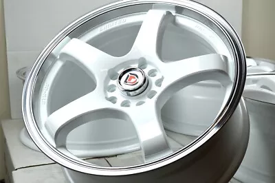 4 New DDR Fuzion 17x7.5 5x100/114.3 38mm White/Machined Lip 17  Wheels Rims • $659