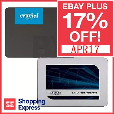 Crucial SSD 1TB 2TB 240GB 250GB 480GB 500GB 960GB BX500 MX500 Series • $85