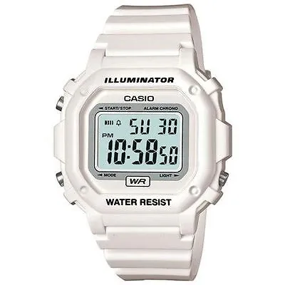 Casio F108WHC-7B Digital Chronograph Watch White Resin Alarm 7 Year Battery • $24.50