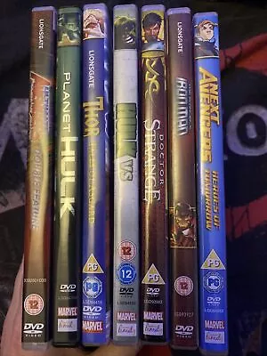 Marvel Animated Features Dvds Lot Hulk Thor Wolverine Iron Man Dr Strange • £10