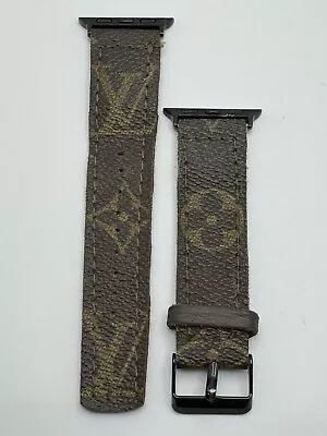 LOUIS VUITTON REPURPOSED LEATHER APPLE WATCH BAND STRAP 38/40/41 (pre-owned) • $50