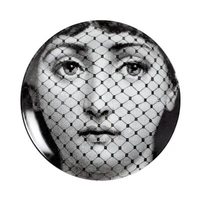 $280 • Buy Fornasetti LINA With Net Over Her Face Wall Plate #78 Italy NIB