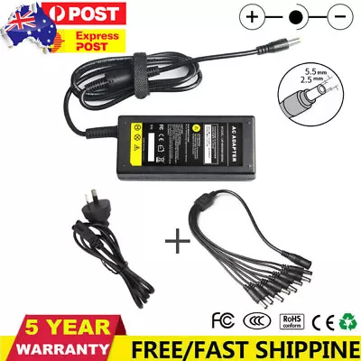 CCTV Power Supply 12Volt 5Amp 8 Ways Power Splitter CCTV Camera LED PSU CC • $19.99