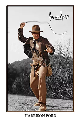 $27.85 • Buy Harrison Ford Signed 12x18 Inch Photograph Poster - Top Quality Indiana Jones