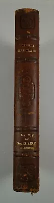 1924 LA VIE DE SAINTE CLAIRE D'ASSISE Mauclair DECORATIVE Leather BINDING • $24.50